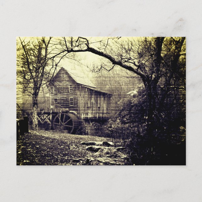 Vintage Vattenhjul Vykort (Framsida)