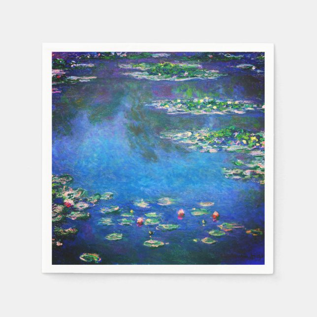 Vintage Vattenliljor av Claude Monet Pappersservett (Framsidan)