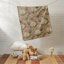 Vintage Vattenlotus Botaniskt Blommönster