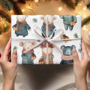 Vintage Vattensfärgad julmus Presentpapper