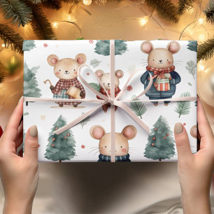 Vintage Vattensfärgad julmus Presentpapper