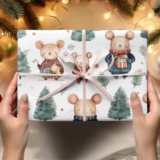 Vintage Vattensfärgad julmus Presentpapper (Skapare uppladdad)
