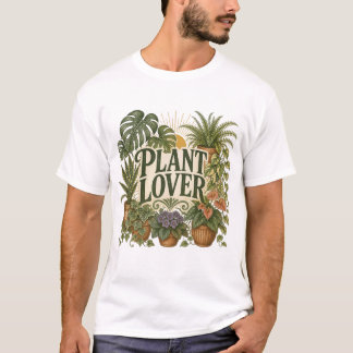 Vintage växtälskare – Botaniska krukväxter T Shirt