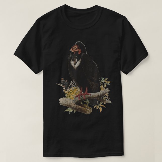 Vintage Vculture Scientific Teckning Turkey RedHea T Shirt (Design framsida)
