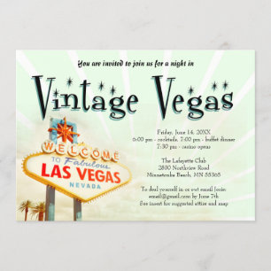 Vintage Vegas Party-inbjudan Inbjudningar