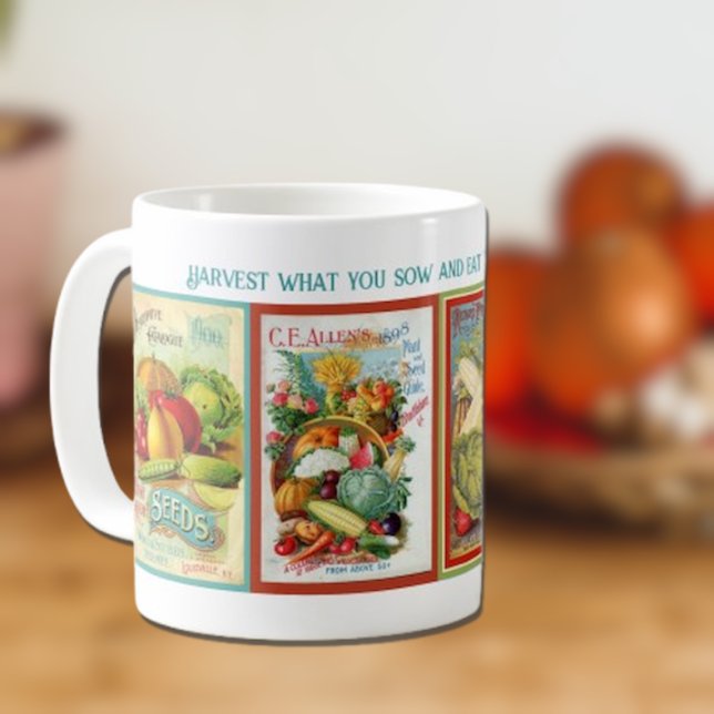 Vintage Vegetabiliskt utsäde Kaffemugg (Skapare uppladdad)