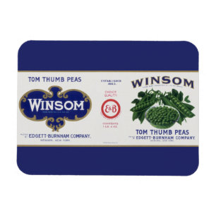 Vintage Vegetable Can Label Art, Winsom Äras Magnet