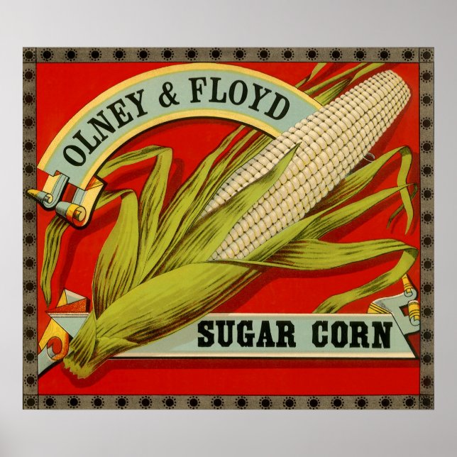 Vintage Vegetable-etikett, Olney & Floyd Sugar Maj Poster (Framsidan)