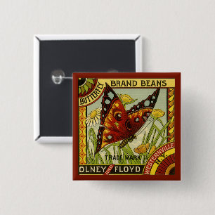 Vintage Vegetable Label Art, Butterfly Brand Beans Knapp