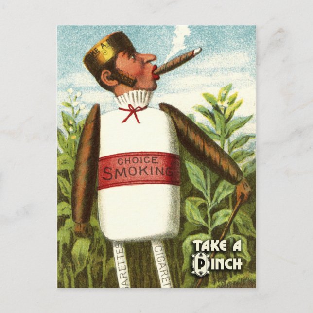 Vintage Vegetable Postcard Series: Tobacco Vykort (Framsida)