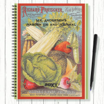 Vintage Vegetable Seed Catalog Personlig Spiral
