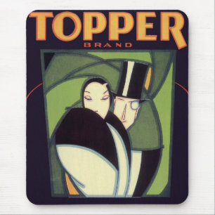 Vintage Vegetable Topper Label, Art Deco Romantik Musmatta
