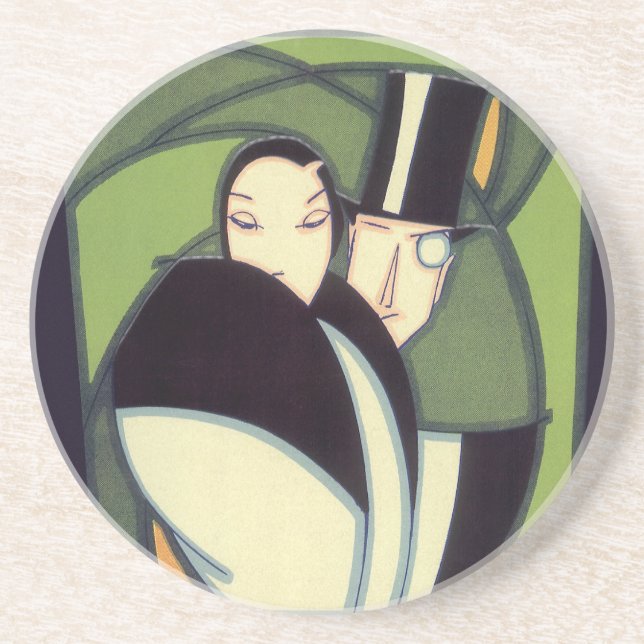 Vintage Vegetable Topper Label, Art Deco Romantik Underlägg (Framsidan)