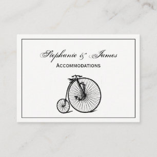 Vintage Velocipede Penny Farthing Bicycle Bike Visitkort