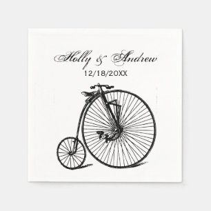 Vintage Velocipede Penny Farthing Cykel Pappersservett