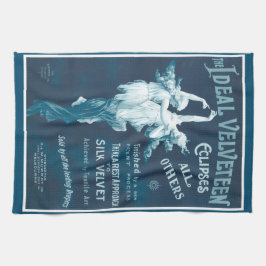 Vintage Velvet Advertising Poster Kökshandduk