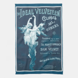 Vintage Velvet Advertising Poster Kökshandduk