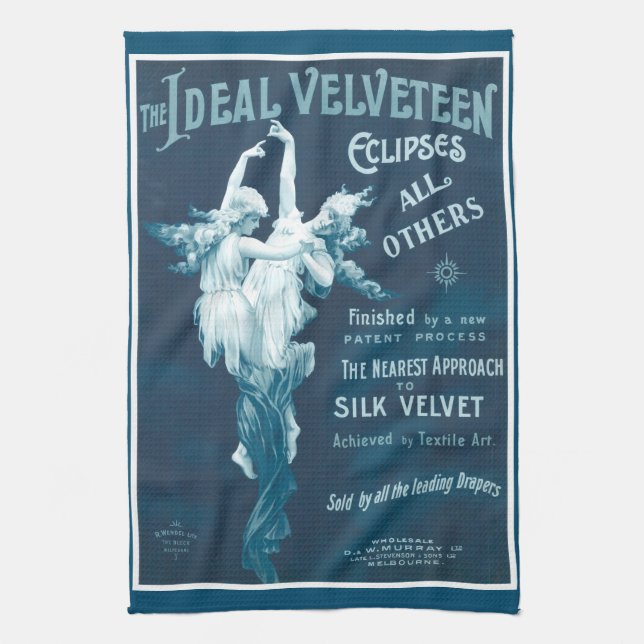 Vintage Velvet Advertising Poster Kökshandduk (Vertikal)