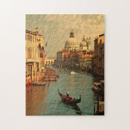 Vintage Venedig: Ett tidslöst vykort Pussel