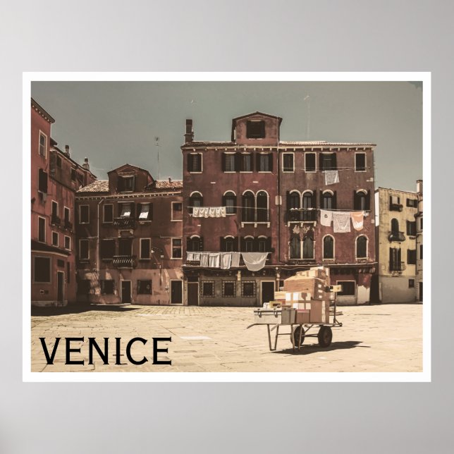 Vintage Venedig-foto Poster (Framsidan)