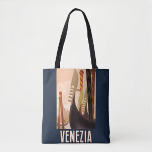 Vintage Venedig Italien Gondola Travel Tygkasse