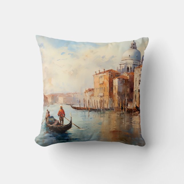 Vintage Venedig Italien Kudde (Framsida)