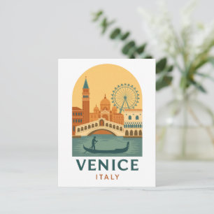 Vintage Venedig Italien Resa Poster Postkort Retro Vykort