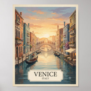 Vintage Venedig Italien Resa Poster Stora Kanale