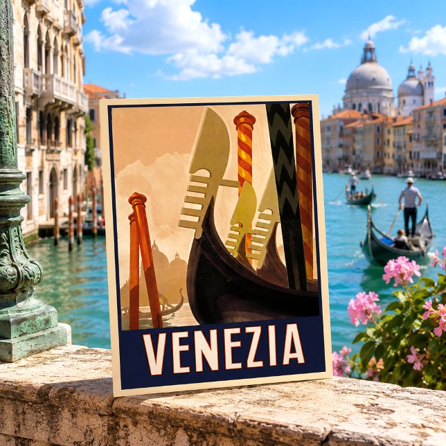 Vintage Venedig Italien Resa Vykort (Skapare uppladdad)