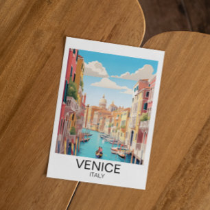 Vintage Venedig Italien Travel Artwork Vykort