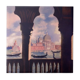 Vintage Venedig Italien Travel Kakelplatta