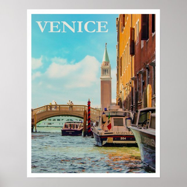 Vintage Venedig Italien Travel Poster (Framsidan)