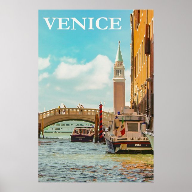 Vintage Venedig Italien Travel Poster (Framsidan)