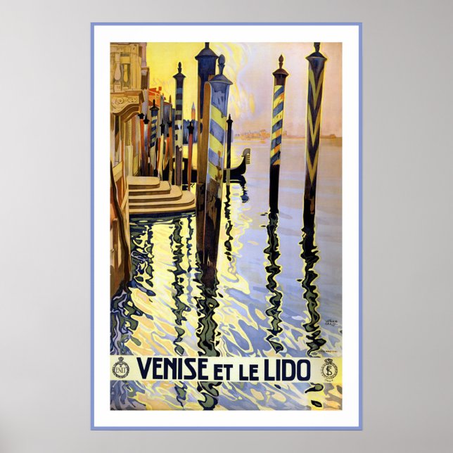 Vintage Venedig, Italien Travel Poster (Framsidan)