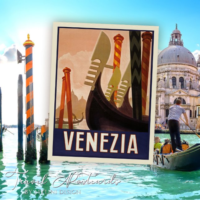Vintage Venedig Italien Travel Vykort (Skapare uppladdad)