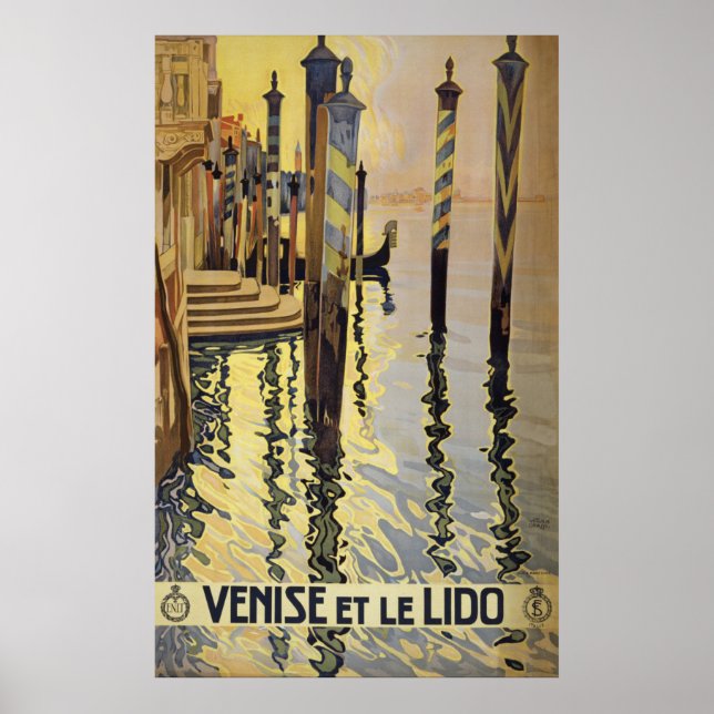 Vintage Venedig Travel Poster (Framsidan)