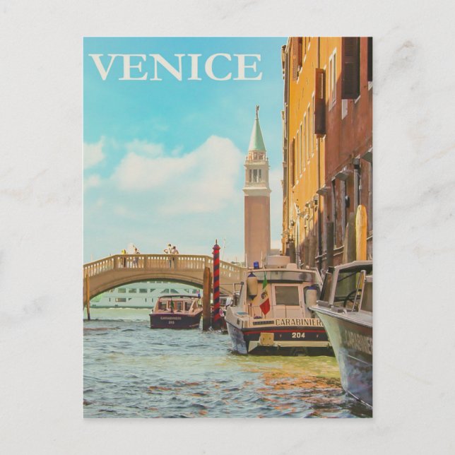 Vintage Venedig vykort (Framsida)