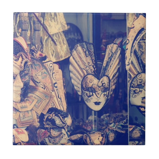 Vintage Venetian carnival masks Kakelplatta (Framsidan)