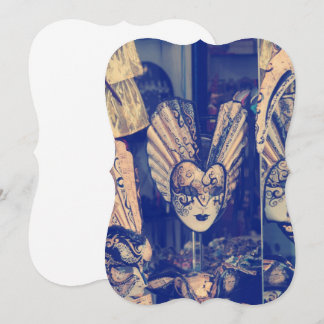 Vintage venetiansk karnevalsmaskerad-inbjudan inbjudningar