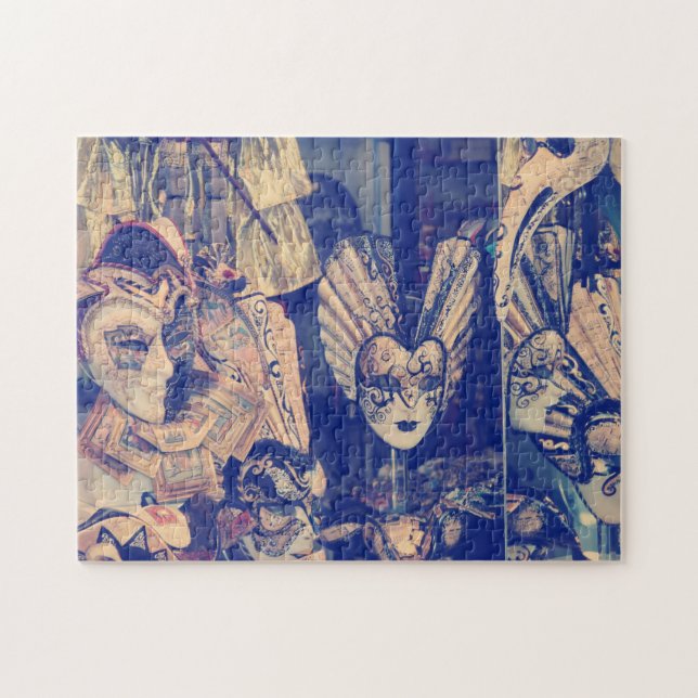 Vintage Venetianska karnevalsmasker Pussel (Horisontell)