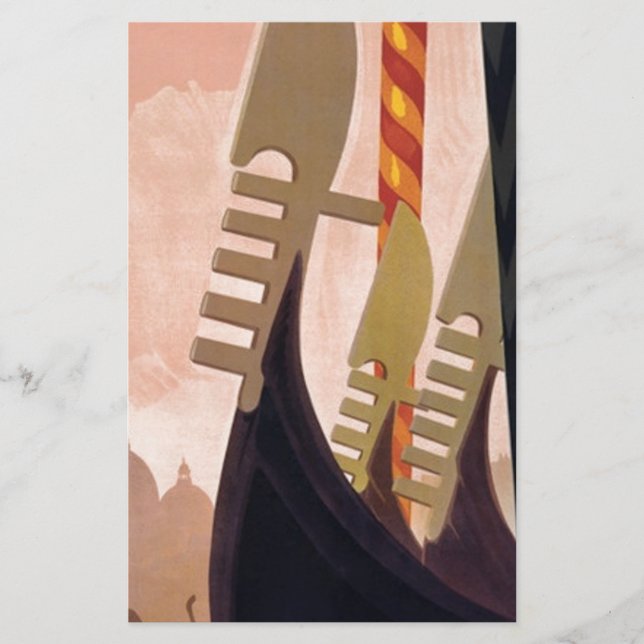 Vintage Venezia-gondoler Brevpapper (Framsida)