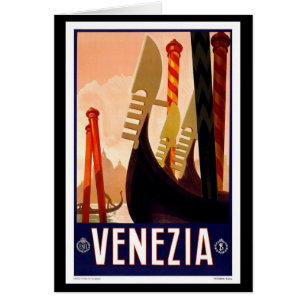 Vintage Venezia Hälsningskort