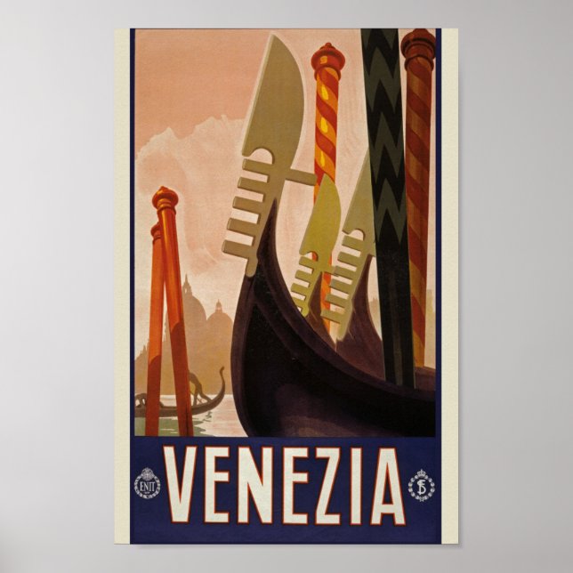 Vintage Venezia Poster - Italien (Framsidan)