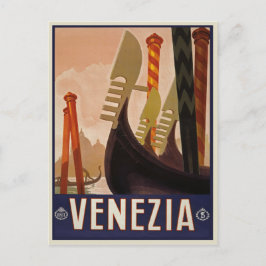 Vintage Venezia | Venedig Italien Travel Poster Vykort