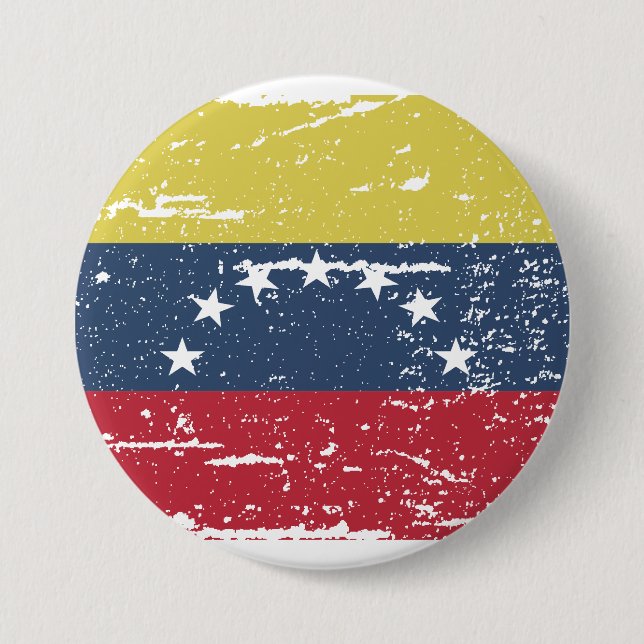 Vintage Venezuela Flagga Knapp (Framsida)