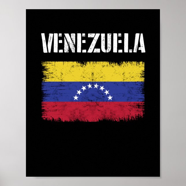 Vintage Venezuela Flagga Pride Poster (Framsidan)