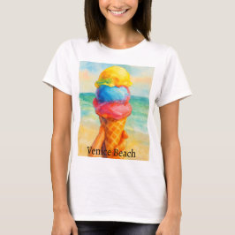 Vintage Venice Beach California Watercolor T Shirt