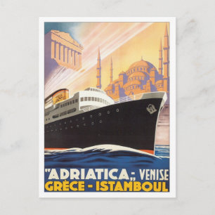 Vintage Venise Greece Istamboul Vykort