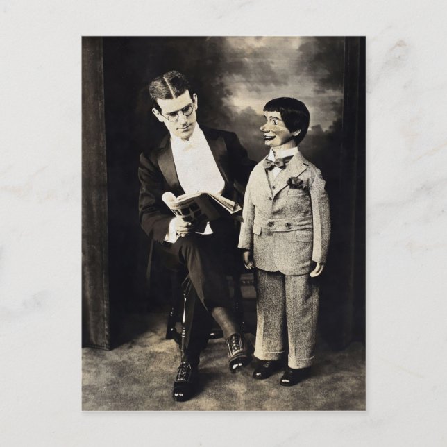 Vintage Ventriloquist - vykort (Framsida)