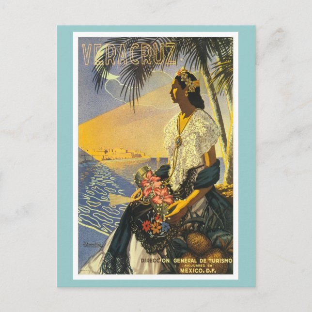 Vintage Veracruz Vykort (Framsida)